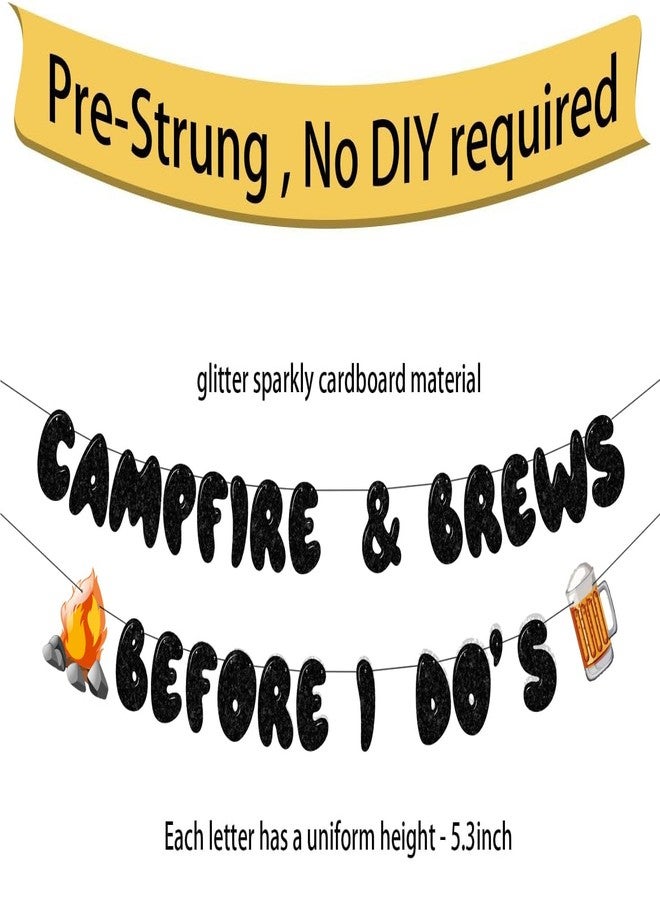 Yuezoloz Campfire and Brews Before I Do's Banner Camp Bachelorette Party Decorations Cabin Bachelorette Party Decor Mountain Bach Party Decorations Camping Theme Bridal Shower Party Banner - Image 2