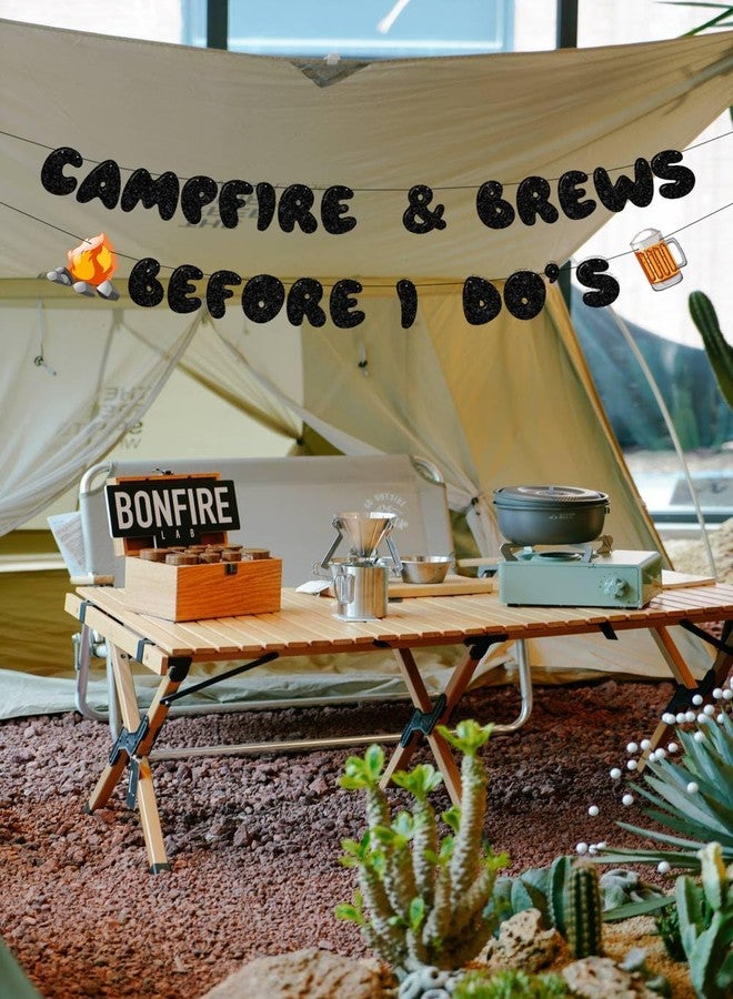 Yuezoloz Campfire and Brews Before I Do's Banner Camp Bachelorette Party Decorations Cabin Bachelorette Party Decor Mountain Bach Party Decorations Camping Theme Bridal Shower Party Banner - Image 4