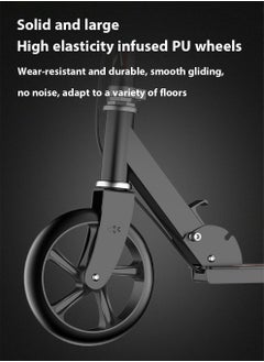 Arabest Adult Scooter Foldable Adult Scooter 4 Height Adjustable Hand Brake 200kg Load Capacity  - Image 5
