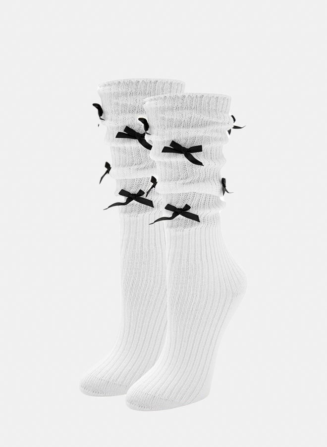 FOREVER 21 Bow Crew Socks  - Image 1