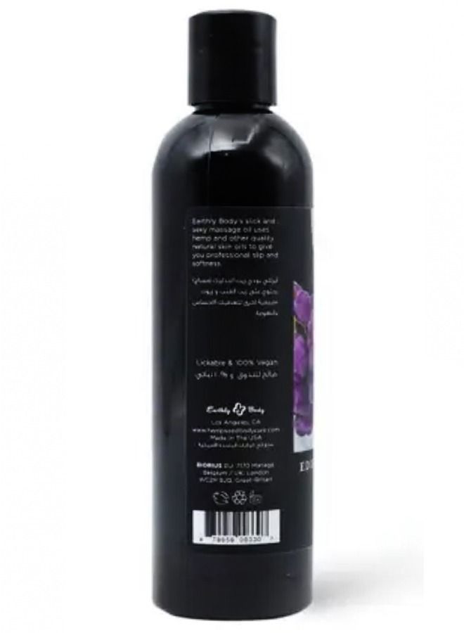 Earthly Body Edible Massage Oil Gushing Grape - Image 2