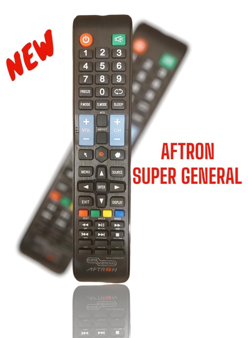 Remote Control For AFTRON , SUPERGENERAL PASMA, LCD, LED And Smart TV Black