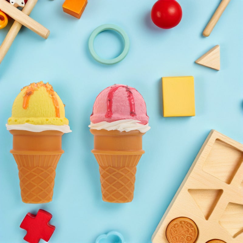 4 pcs Fake Ice Cream : Realistic Ice Cream Cone Prop Imitation Fake Food Desserts Model Photography Props for Home Shops Staging Display - Image 4