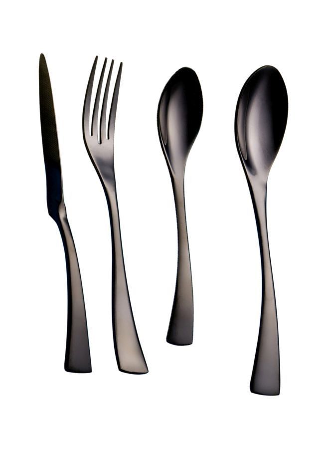 NIBEMINENT Food Steak Cutlery Set Black 26x8cm - Image 1