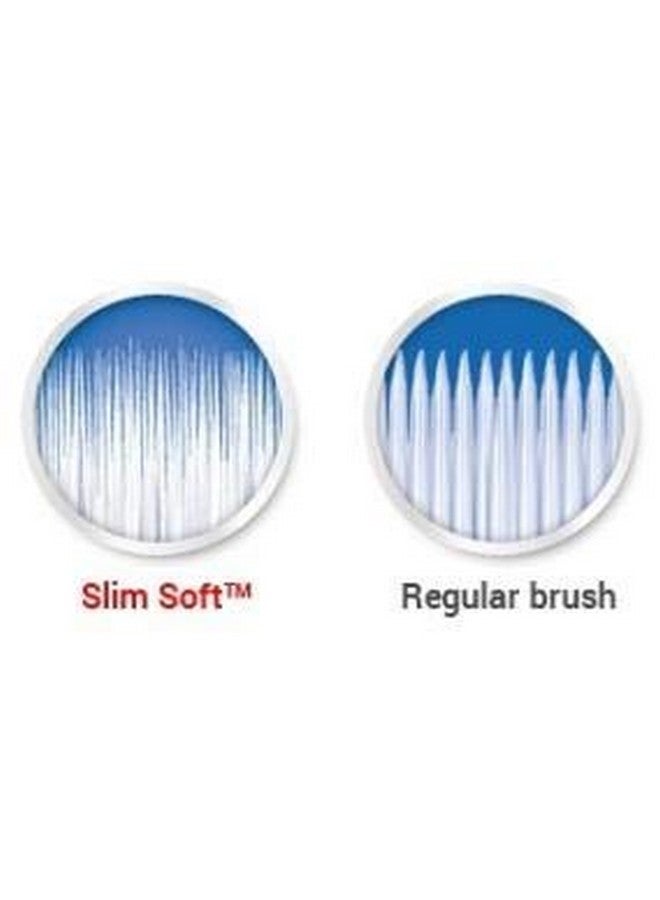 كولجيت فرشاة أسنان كولجيت سليم سوفت برؤوس انزلاقية، ناعمة للغاية، رأس مضغوط - عبوة من 6 قطع - Image 4