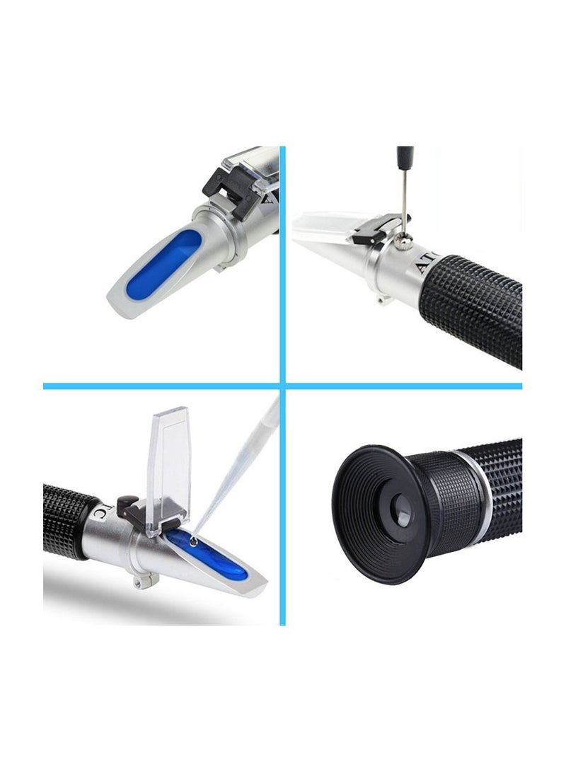 Generic Water Salinity Refractometer,Dual Scales Hydrometer: Specific Gravity 1.000-1.070  PPT 0-100, Handheld Seawater Tester for Aquarium, Marine Fish-Keeping, Pool Tank  - Image 2