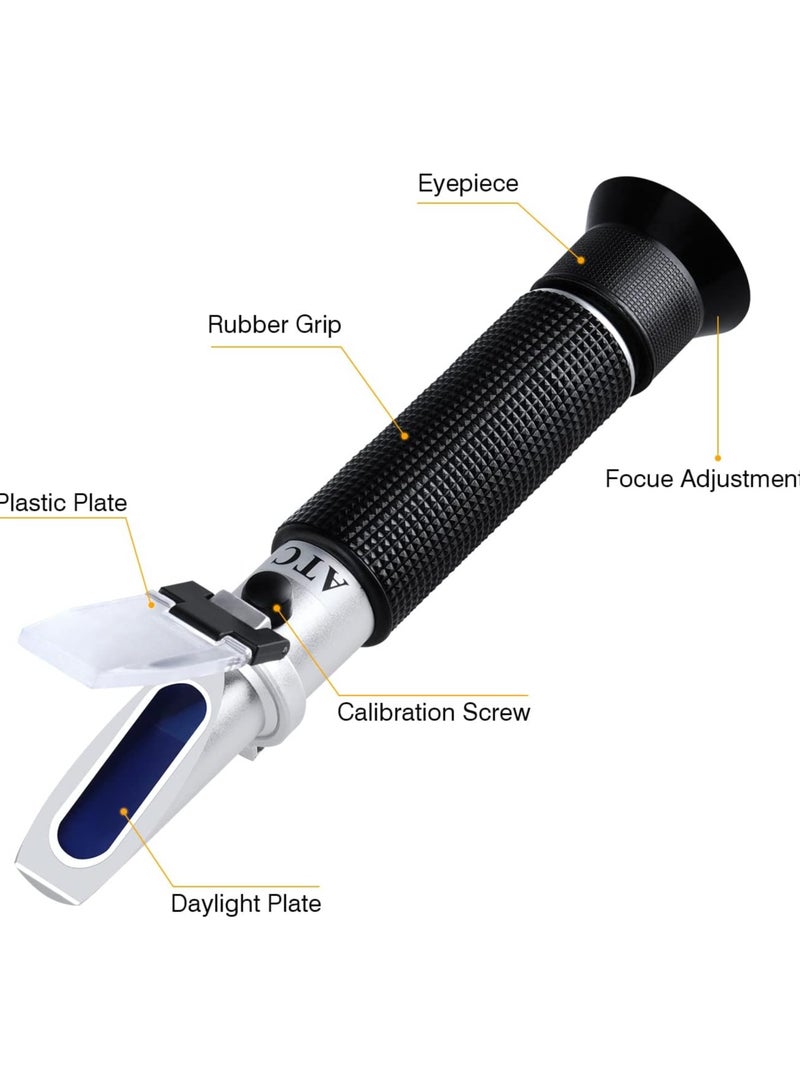 Generic Water Salinity Refractometer,Dual Scales Hydrometer: Specific Gravity 1.000-1.070  PPT 0-100, Handheld Seawater Tester for Aquarium, Marine Fish-Keeping, Pool Tank  - Image 3