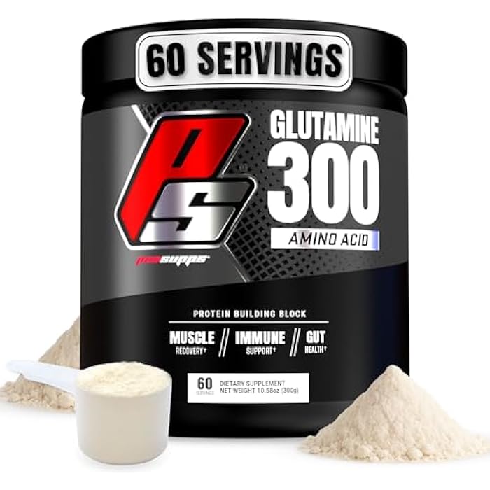 PROSUPPS Glutamine Powder for Men & Women - 5000mg L-Glutamine Workout Supplement for Muscle Recovery, Immune Support & Gut Health - Zero Sugar & Carbs, Gluten-Free - Unflavored, 60 Serving - Image 1