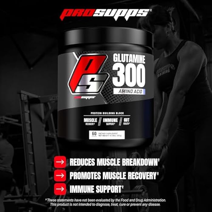 PROSUPPS Glutamine Powder for Men & Women - 5000mg L-Glutamine Workout Supplement for Muscle Recovery, Immune Support & Gut Health - Zero Sugar & Carbs, Gluten-Free - Unflavored, 60 Serving - Image 2