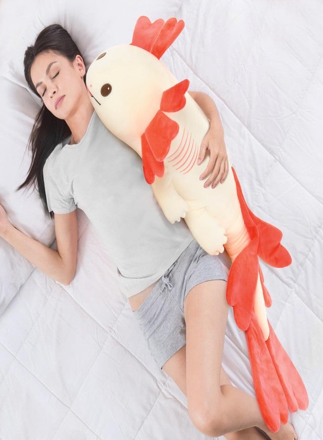 MaoGoLan Large Axolotl Plush Body Pillow, XL Axolotl Stuffed Animal for Kids, 44" Long Salamander Plush Pillow,Christmas Birthday Gifts Pink - Image 5