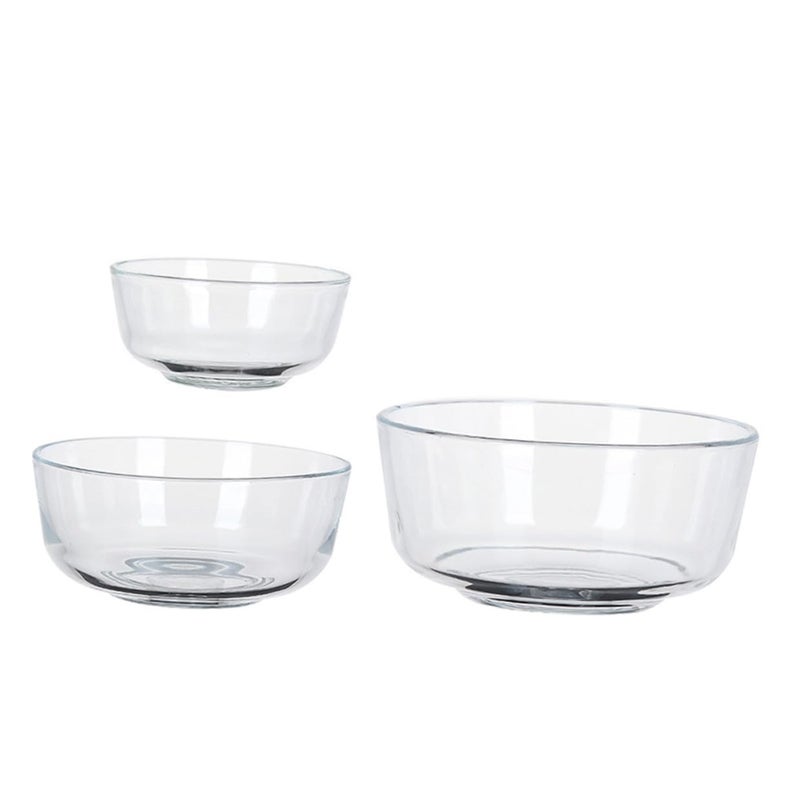 Thickened Heat Resistant Glass Mixing Bowls Set 3 Piece Small Medium Large - Image 2