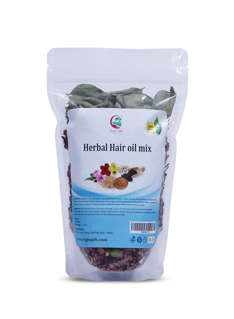 YOGI HERBAL HAIR OIL MIX | Ayurvedic 18 Essential Raw Herbs for Oil Infusion | 100% Natural Indian Herbs for Hair Growth | Yogi’s Gift For Women - Image 1