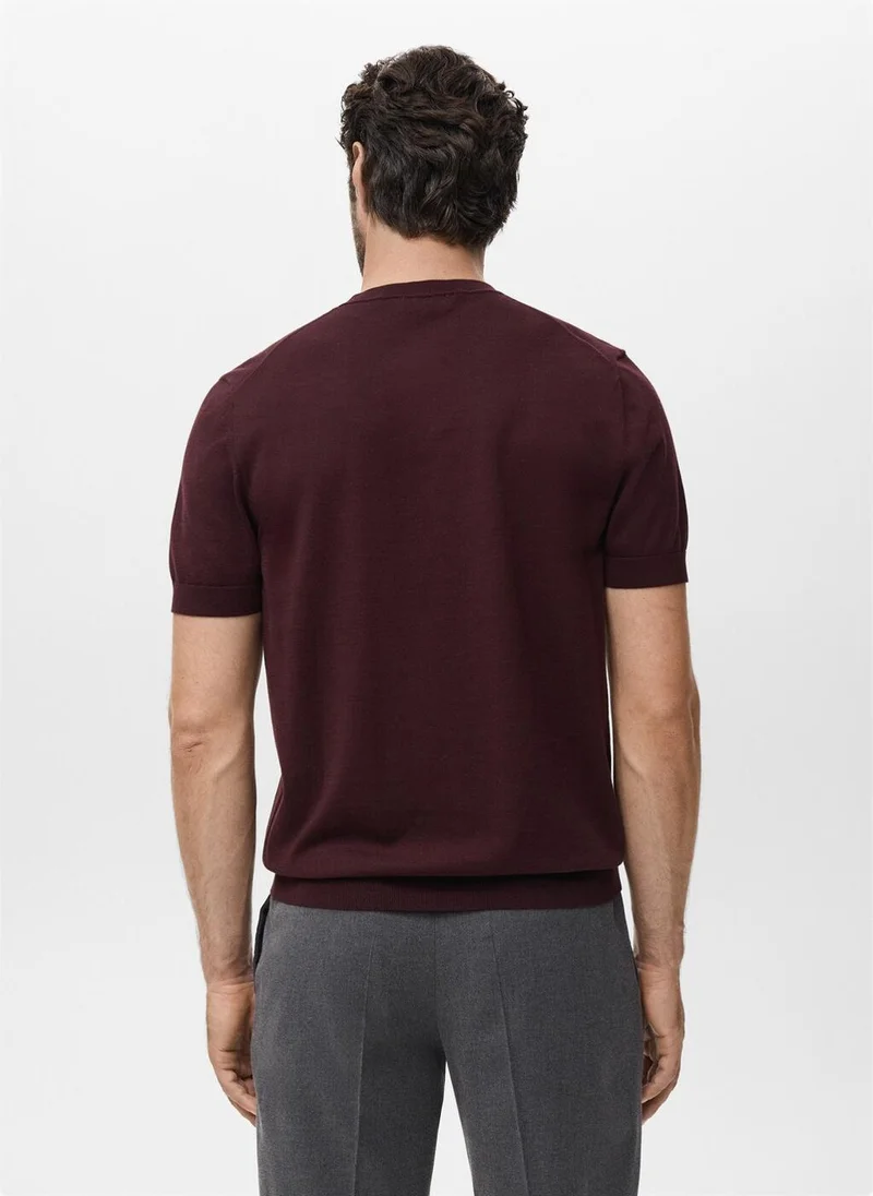 مانجو مان Cotton fine-knit t-shirt