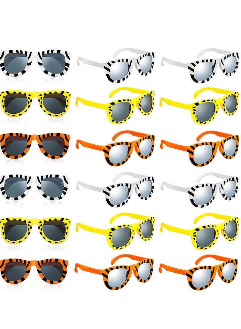KASTWAVE Kids Sunglasses, 18 Pack Animal Print Sunglasses, Kid Sunglasses Animal Jungle Party Favors for Boys and Girls, Kids Children Birthday Pool Beach Party Favors - Image 1