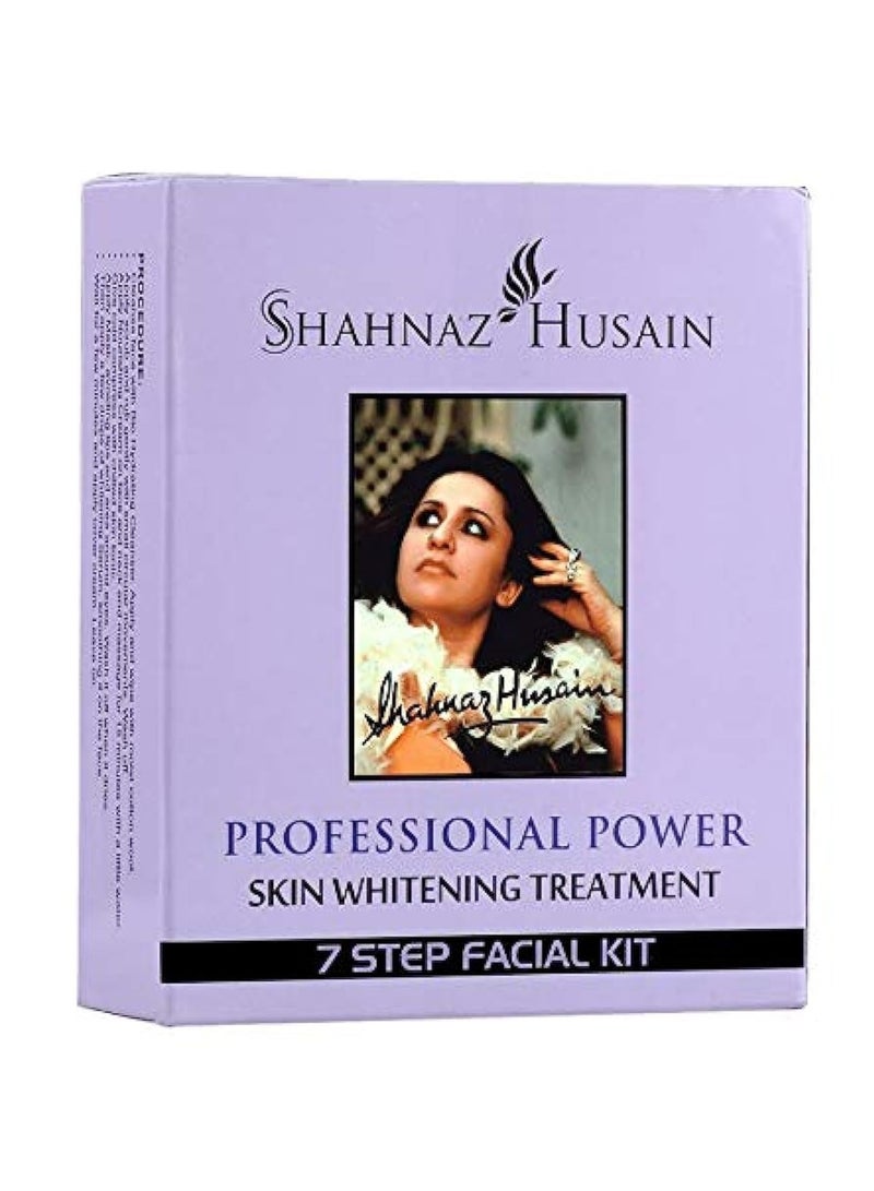 Shahnaz Husain Professional Power Skin Whitening Treatment 7 Steps Facial Kit (48 g +15ml)… - Image 1