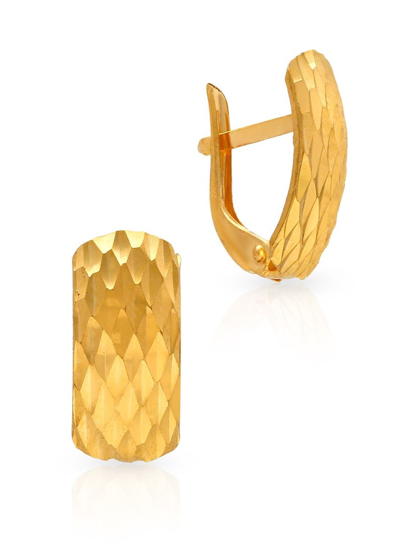 Malabar Gold and Diamonds 22 Karat 916 Purity Clip-On Style Lever lock Earring for Women AIER196 - Image 1
