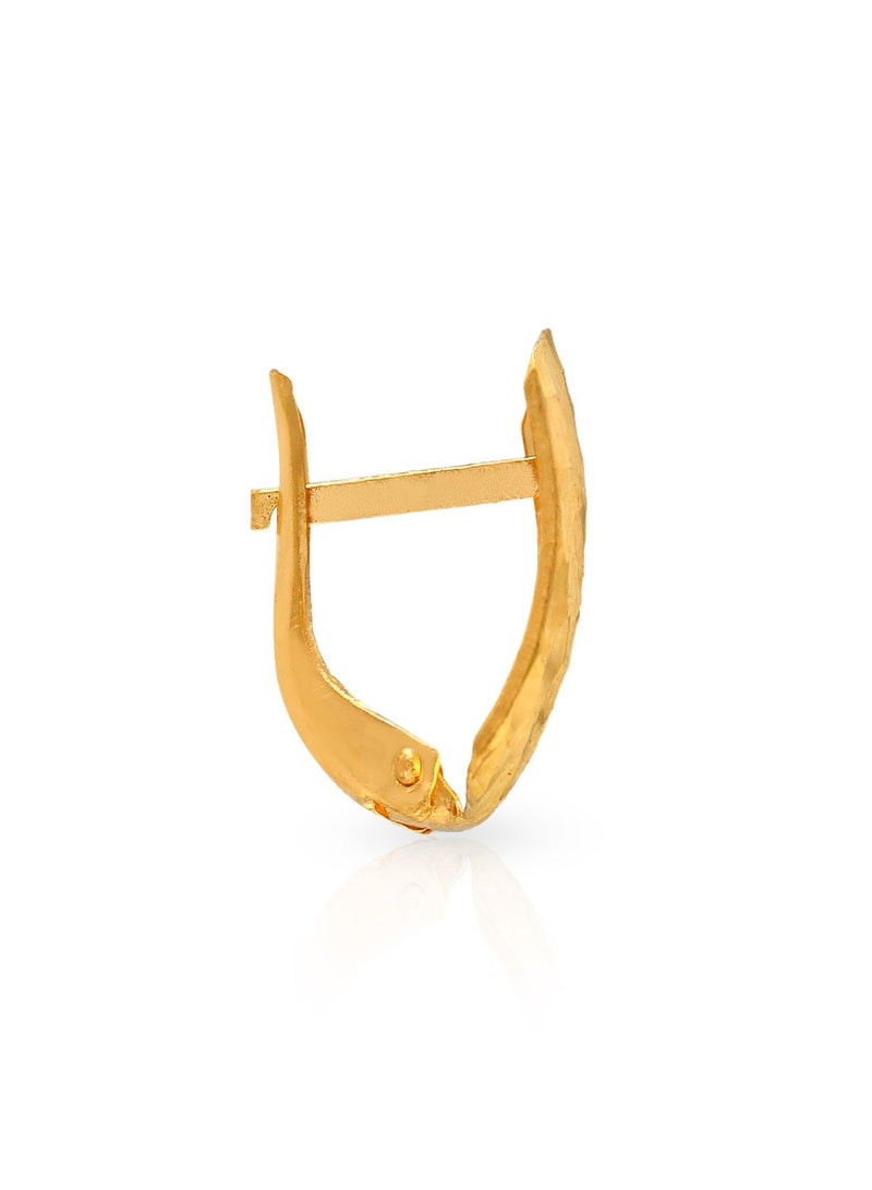 Malabar Gold and Diamonds 22 Karat 916 Purity Clip-On Style Lever lock Earring for Women AIER196 - Image 2