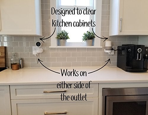 Mount Genie Smart Home Outlet Shelf: Hidden Cord Storage and Extra Custom Short Cords Great for Google Home, Nest, Security Cameras, Smart Speakers, and more - Image 2
