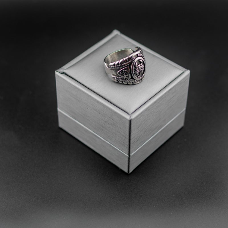 Silver Stainless Steel Ring For Him - Size 10 - Image 2
