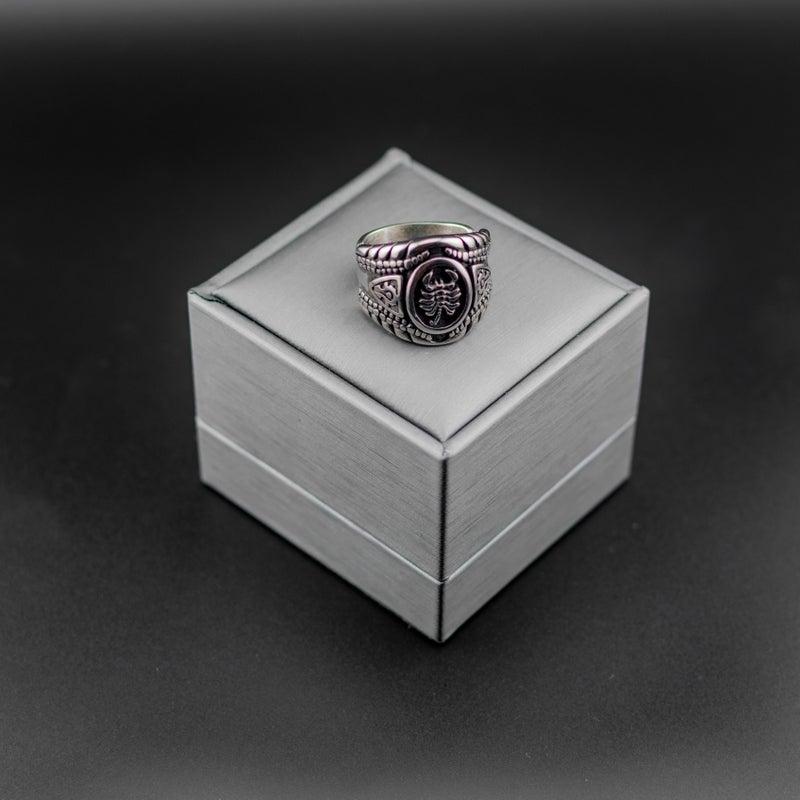 Silver Stainless Steel Ring For Him - Size 10 - Image 1
