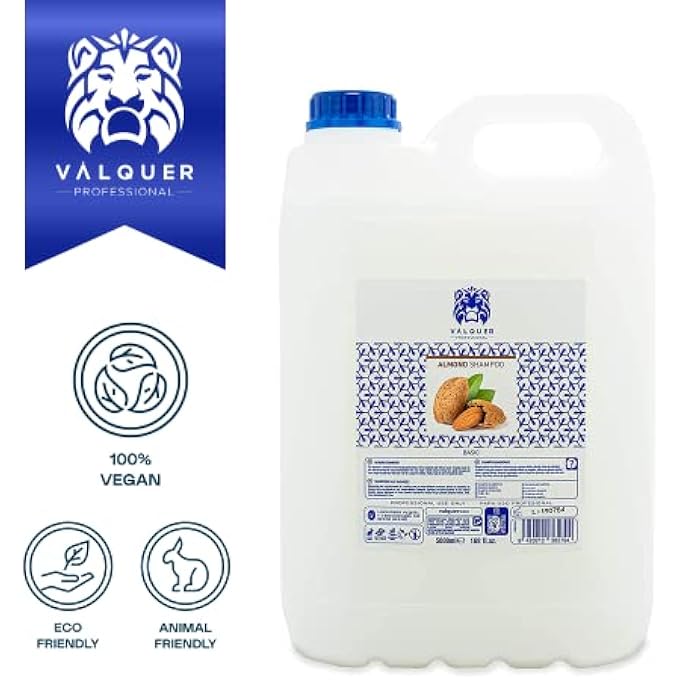 Valquer Laboratorios VALQUER VALKER SPECIAL ALMOND SHAMPOO FOR HAIRDRESSERS PROFESSIONAL SHAMPOO 5000 ML - Image 3