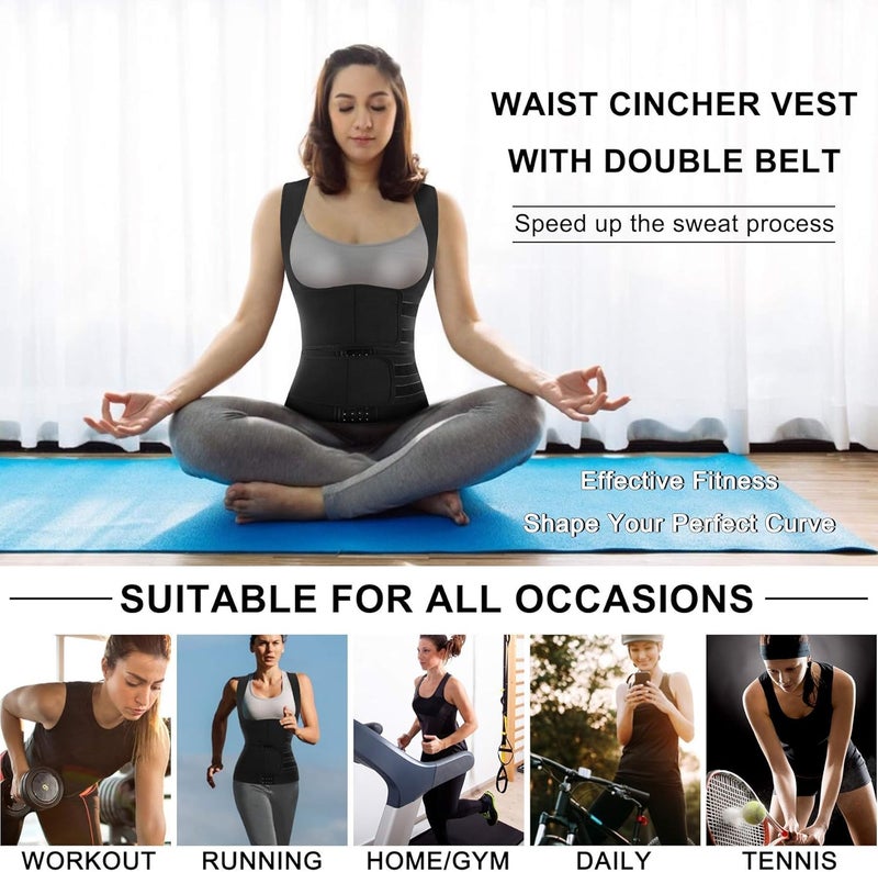 Nebility Womens' Sauna Sweat Vest Weight Loss Workout Waist Trainer - Image 4
