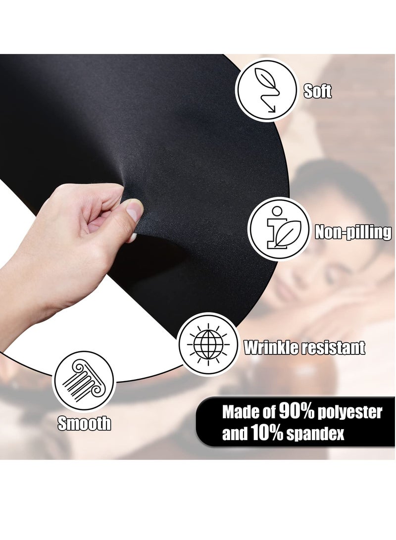 6ft Black Spandex Tablecloth Stretch Fitted Rectangular Table Cover for Party, Banquet, Wedding  - Image 2