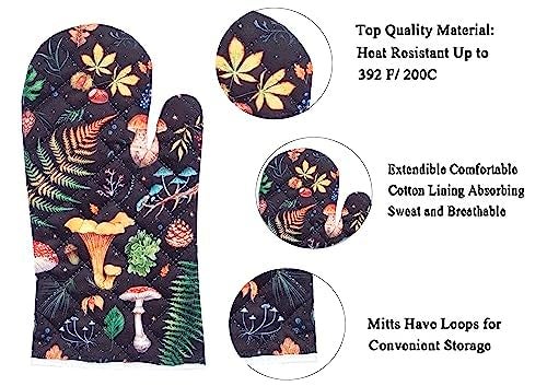 AAZEEM Oven Mitts and Pot Holder with Recycled Infill Silicone Non-Slip Cooking Gloves for Cooking Baking Grilling (3-Piece Set,Black) - Image 5