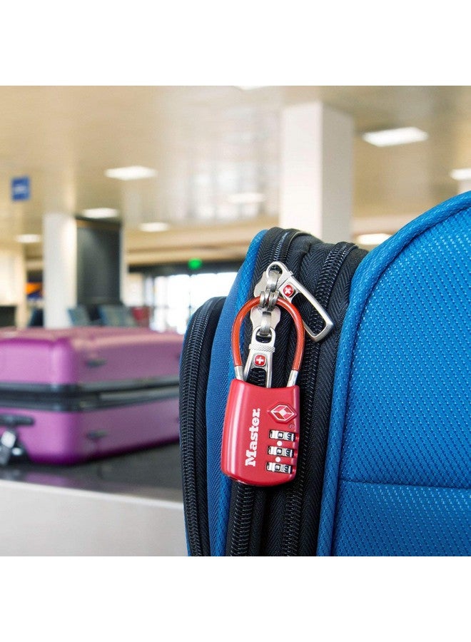 ماستر لوك قفل ماستر لوك TSA، اضبط قفل الأمتعة الخاص بك، قفل معتمد من TSA مع رمز للأمتعة والحقائب وحقائب السفر وحقائب الظهر، (قد يختلف اللون)، 4688D  - Image 1
