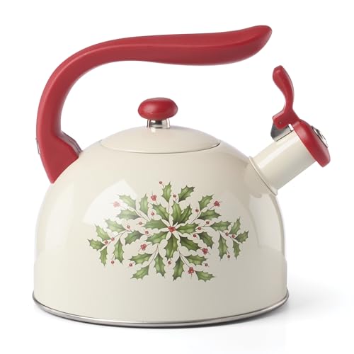 Lenox 897976 Holiday Metal Tea Kettle Christmas Festive Kitchen Decor - Image 3