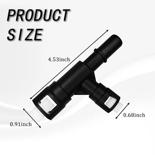 Hirificing 2PCS Car Heater Core Hose Fitting Connector #15055343 15055342 800-413 800-413CD, Heater Coolant Hose Junction Pipe Joint Compatible with Select Cadillac Chevrolet GMC(Black & White) - Image 2