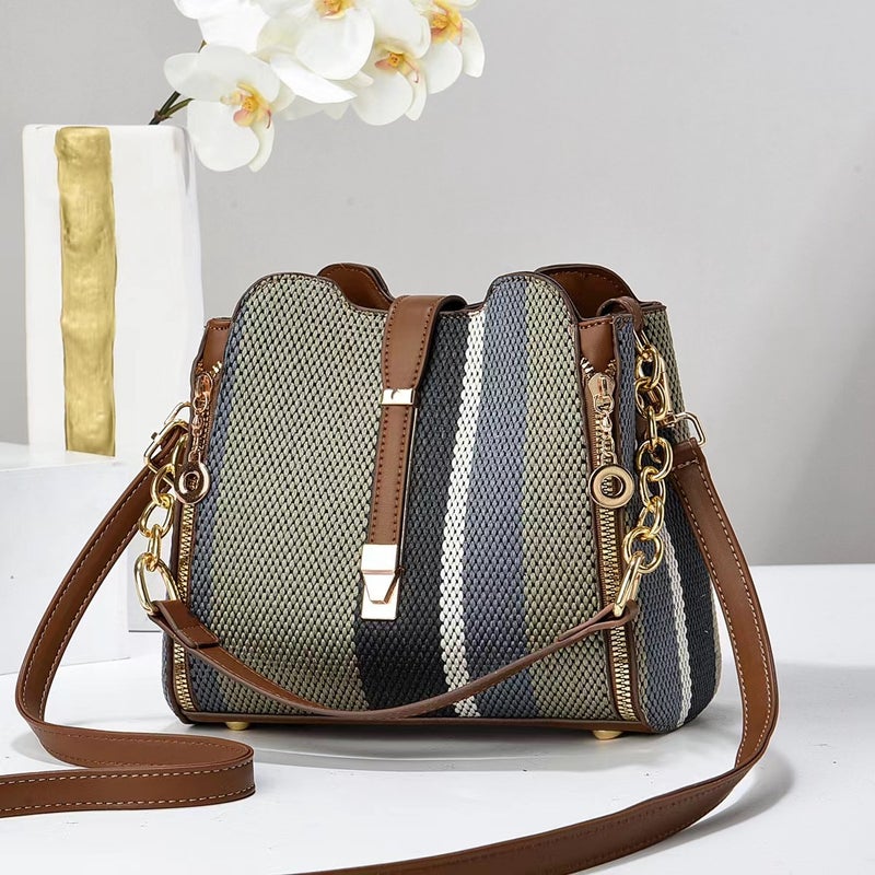 New Bag Splicing Color All-Match Large-Capacity Fashion Handbag High-End All-Match Commuter Tote Bag - Image 5