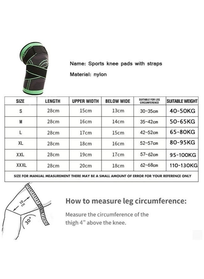 أس تس إل دعامة ركبة مضغوطة مكونة من قطعتين للرجال والنساء، تدعم الركبة للجري وركوب الدراجات وكرة السلة مع حزام قابل للتعديل - Image 5