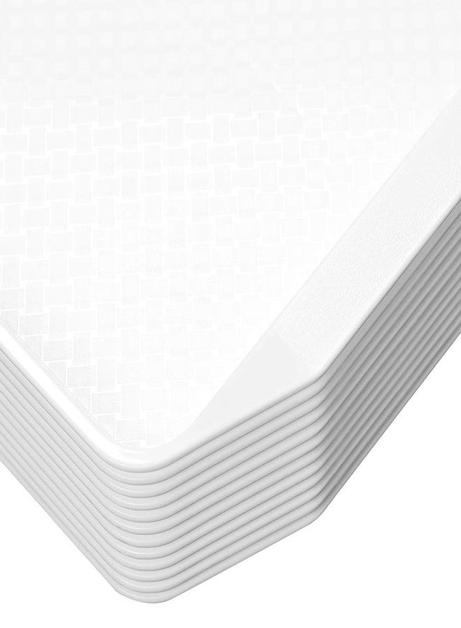 Aebeky 12-Piece White Plastic Fast Food Serving Trays,16.83 by 11.92-Inch - Image 2