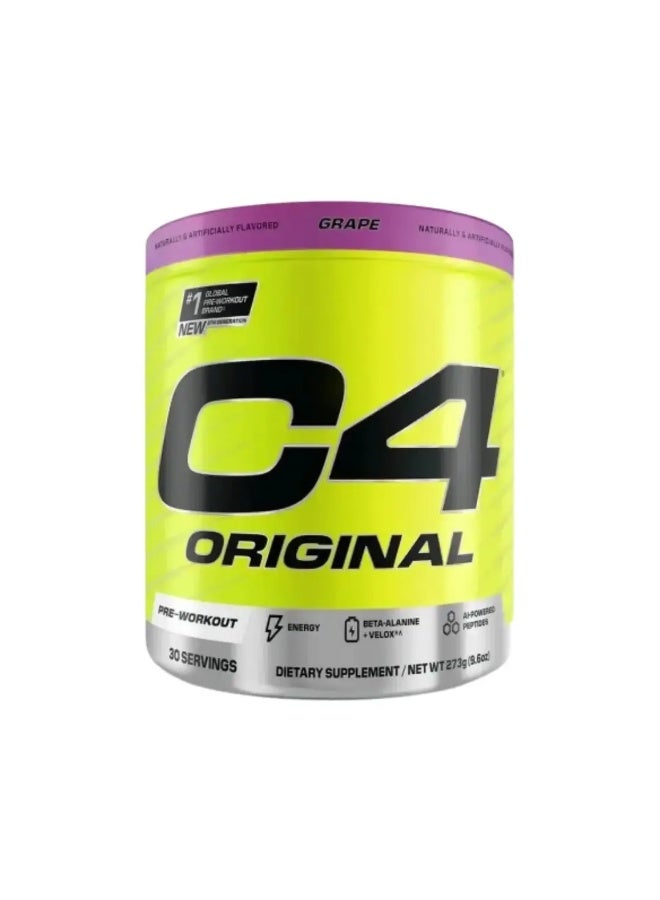 C4 Original Grape Pre Workout 30 Servings | Energy, Focus & Endurance Formula