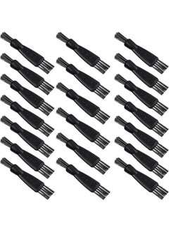 Patelai Patelai 20 Pieces Black Double Sided Razor Trimmer Mens Electric Shaver Cleaning Brush Set Epilator Shaver Brush Replacement Brushes 