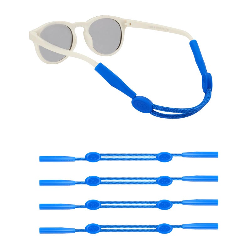 Omnful Kids Glasses Strap6510in Adjustable Eyeglasses Strap Sports Sunglasses Straps Glasses Holder for Infant Tollder No Tail Eyewear Retainers for Girls and Boys 012 Years 4pcs Blue