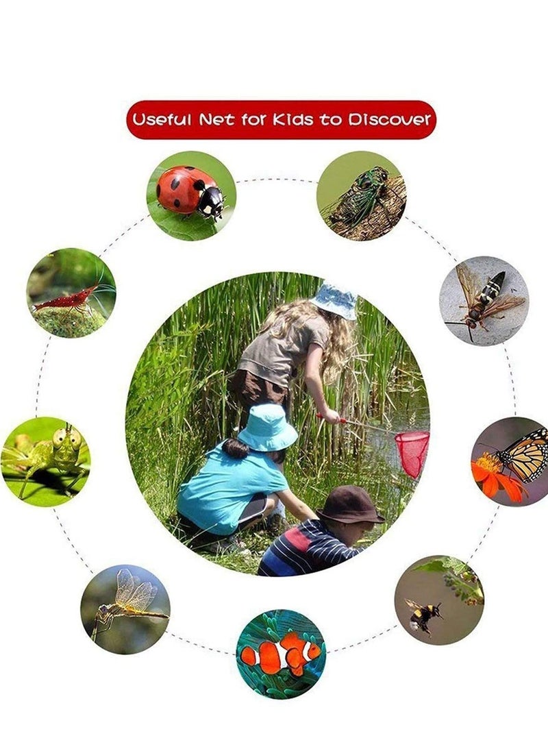 Generic - 5Pcs Telescopic Butterfly Net Fishing Pond Net, Extendable for Kids Catching Bugs Insect Small Fish Outdoor Garden Activities 5 Colors - Image 1
