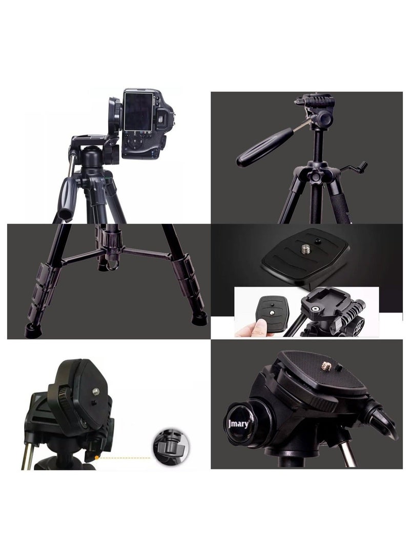 Jmary KP-2254 Professional Aluminum Tripod Monopod for All DSLR Cameras (Black) KP-2254 - Image 4