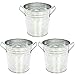 Hosley Hosley 3 Pack of Galvanized Planters - 5" Diameter. Ideal Gift for Weddings, Special Events, Parties. W9  - Image 2
