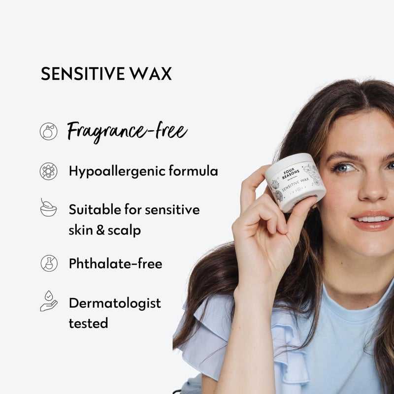 Varied global sizing picks Hair Styling Wax For Sensitive Skin & Scalp – Fragrance Free Strong Hold Wax With Flexible Finish – Vegan, Hypoallergenic, Paraben Free Texturing Wax For Damp & Dry Hair For Men & Women Global simple assemble options - Image 4