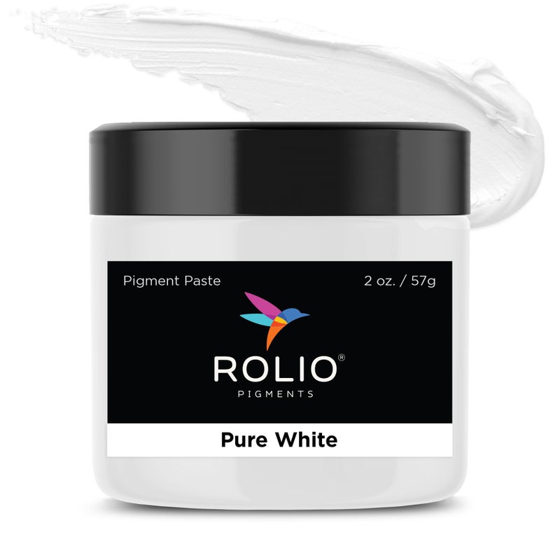 Rolio Pure White Pigment Paste for Epoxy Resin 2oz Jar Opaque White Epoxy Colorant Resin Dye Paste HighIntensity Pigment Paste for Art Jewelry Crafts Tumblers DIY Projects