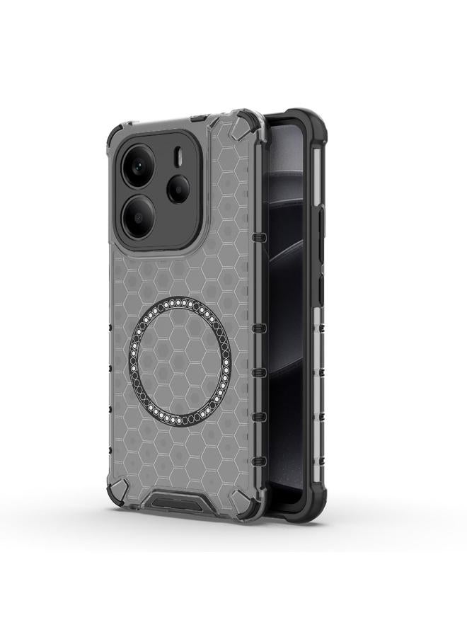 S-TOP Case For Redmi Note 14 4G 163.25mm Global Honeycomb Magnetic Ring Shockproof Phone Case - Image 1