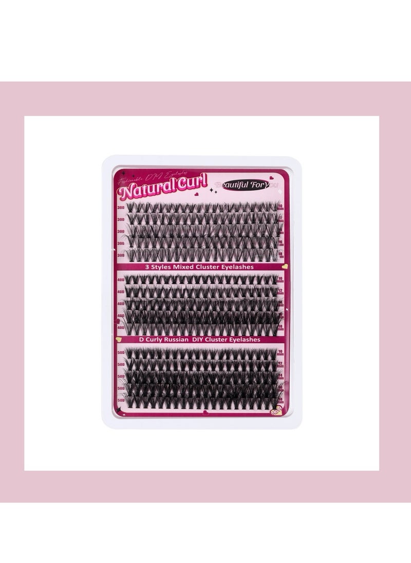 JOSQUEWNN - 300 Clusters New DIY Segment False Eyelashes, 30D, 40D, 50D Large Capacity D-Curve Messy Dense Curled Imitation Eyelashes, The Perfect Choice for Stunning Eyes - Image 1