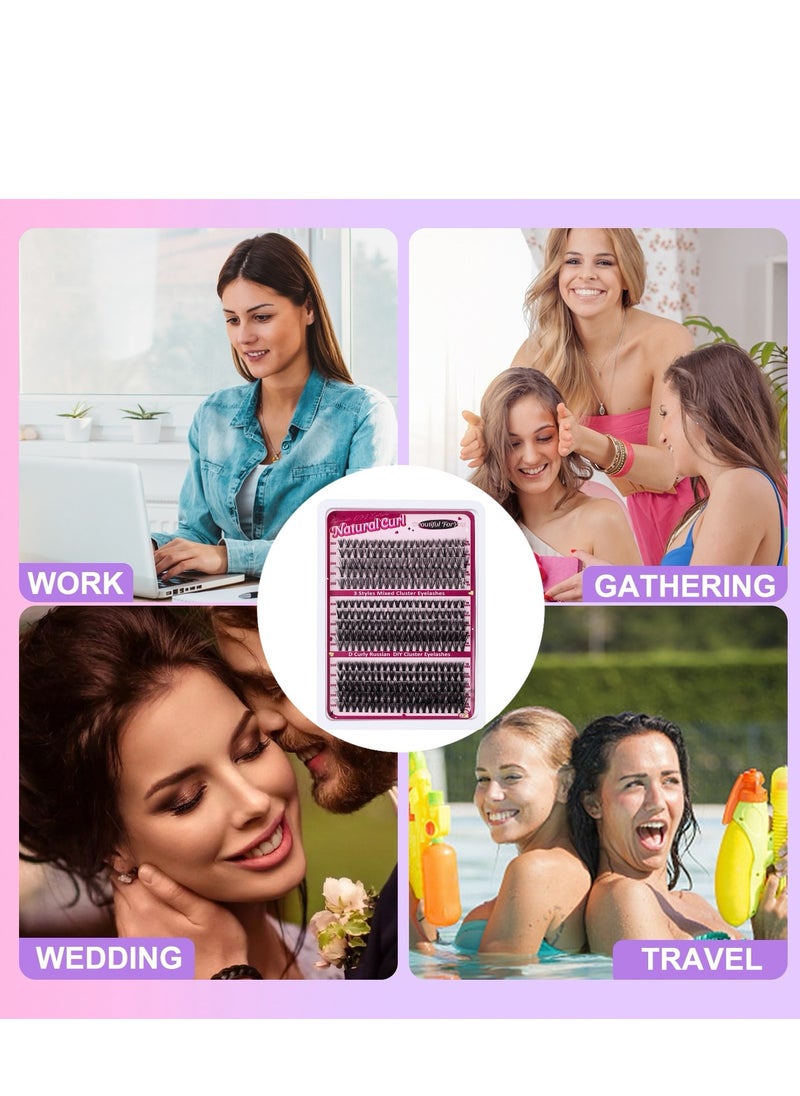 JOSQUEWNN - 300 Clusters New DIY Segment False Eyelashes, 30D, 40D, 50D Large Capacity D-Curve Messy Dense Curled Imitation Eyelashes, The Perfect Choice for Stunning Eyes - Image 1