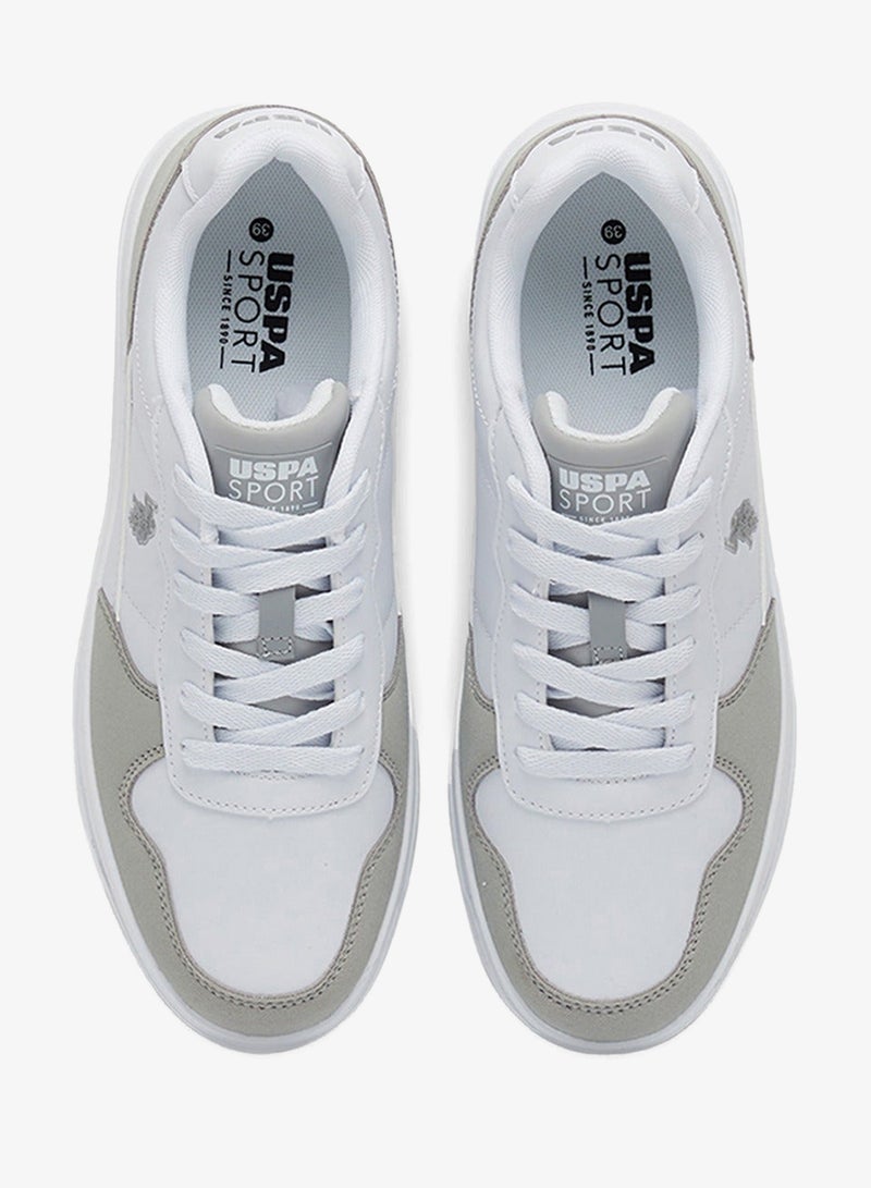 يو اس بولو اسن سنيكرز نسائي أبيض بقاعدة عالية الجودة للمظهر اليومي - Image 4