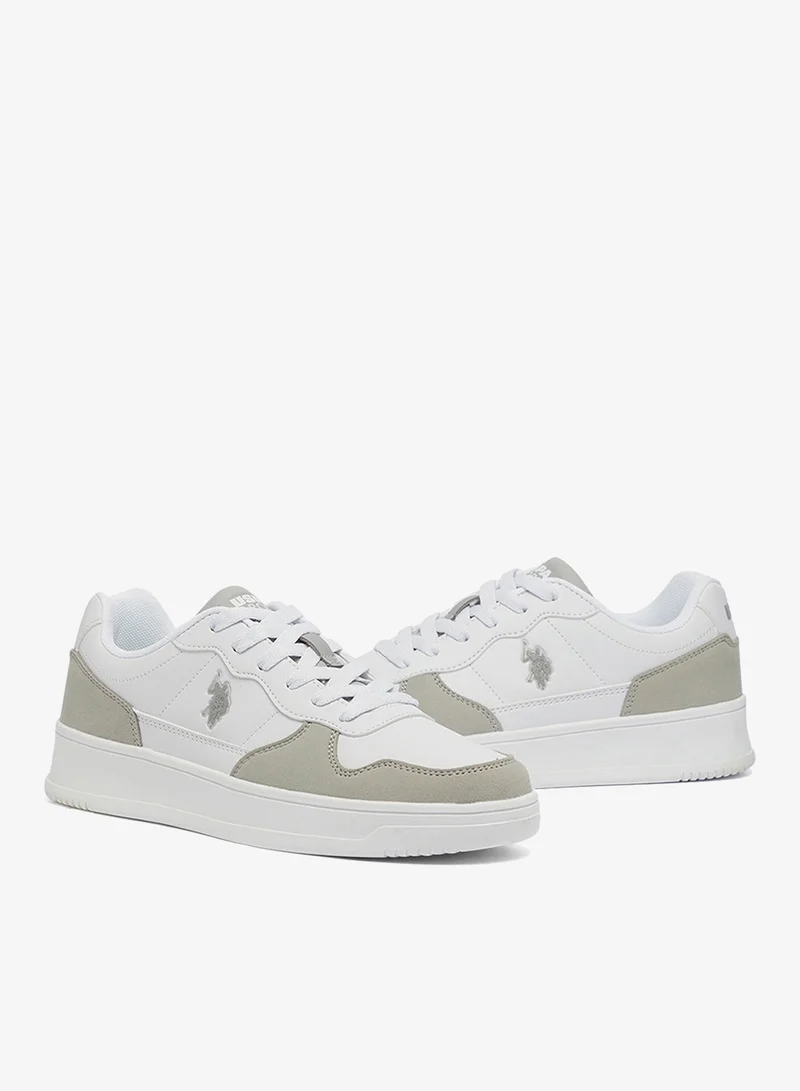 U.S. Polo Assn. White Women's White Low-Top Sneakers - High-Quality Sole for Everyday Look Shoes for Women | Best Price UAE