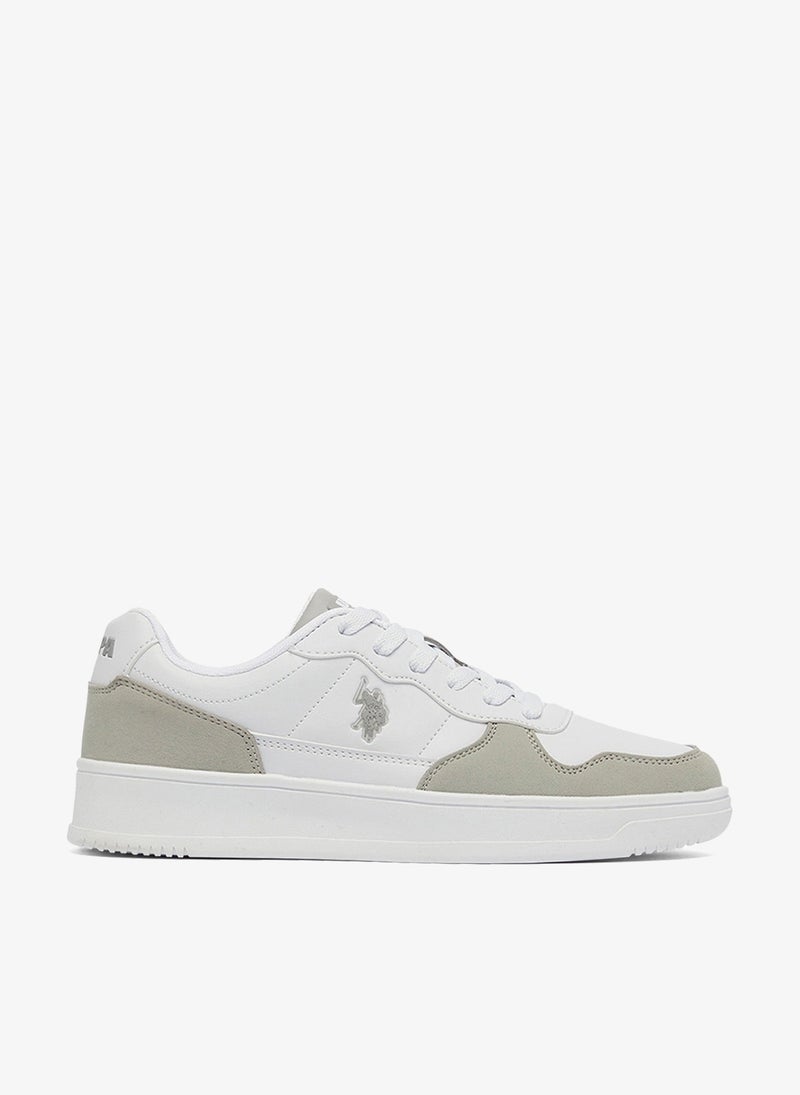 U.S. Polo Assn. Women's White Low-Top Sneakers - High-Quality Sole for Everyday Look Shoes - Image 1