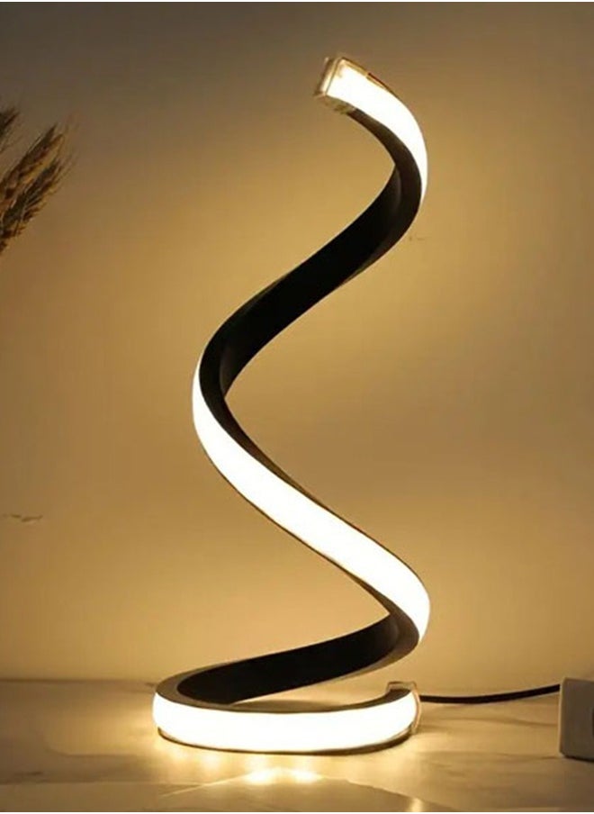 Cady One - Spiral LED Table Lamp Modern 3 Colors Dimmable Desk Lamp 12w 3 Color Bedside Lamp Desk Light Night Light Decorative Lights Adjustable Color Lights for Bedroom Living Room Office Nightstand Bookshelf Black - Image 1