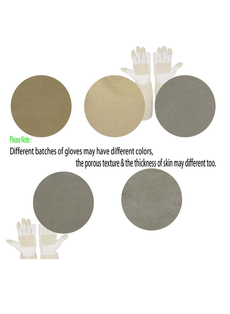 Excefore Heavy Duty Gardening Gloves, Rose Pruning Gloves for Men & Women, Long Thorn Proof Gardening Gloves, Breathable Leather Gauntlet , Best Garden Gifts & Tools for Gardener (Large, Beige) - Image 5